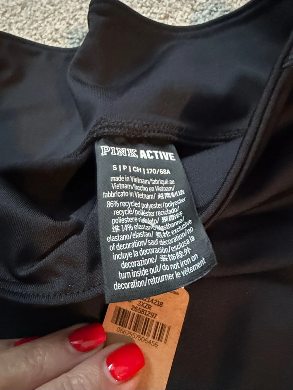 PINK Victoria's Secret Black High-Rise Leggings with Side Pockets